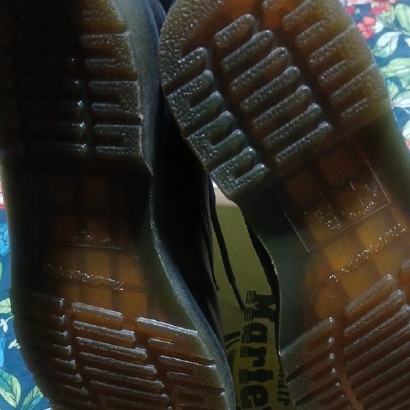 Dr. Martens Black Boots with Red Floral Design 1460 Vonda! - Picture 5 of 5